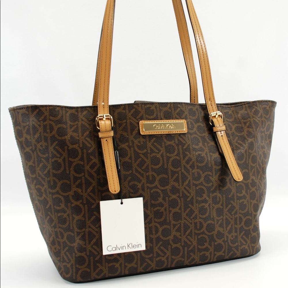 LIKE NEW Calvin Klein Signature Logo Tote